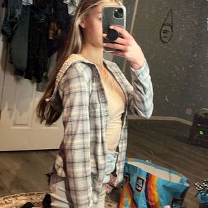 Flannel hooded